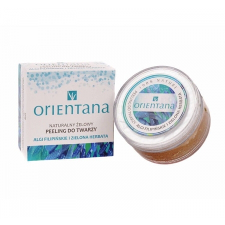 ORIENTANA Naturalny żelowy peeling do twarzy ALGI FILIPIŃSKIE i ZIELONA HERBATA cera tłusta i mieszana 50ml